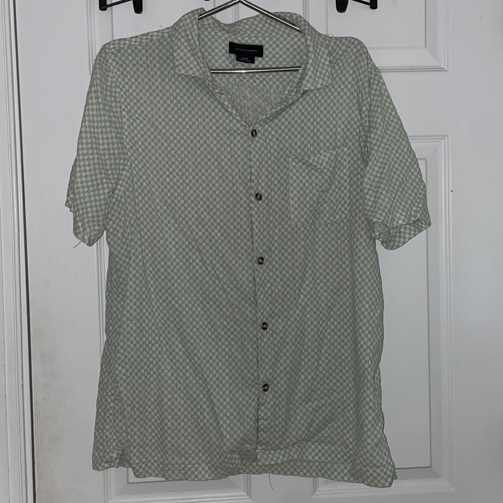 Cotton On Garment Green Button Down Shirt Size M